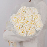 Букет из 15 белых диантусов